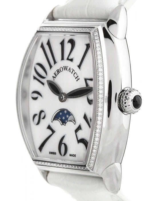 Aerowatch Aerowatch 43958 AA03 DIA,  швейцария женские часы на браслете кожаный боковой вид